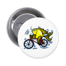 Bicycle Fish (Bike) funny button