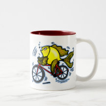 Bicycle Fish (Bike) Mugs