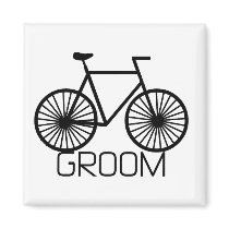 Bicycle Groom Tshirts and Gifts magnets by weddingsareus Bicycle Groom Tshirts and Gifts magnets