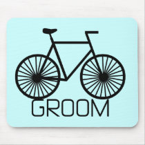 Bicycle Groom Tshirts and Gifts mousepads by weddingsareus Bicycle Groom Tshirts and Gifts mousepads