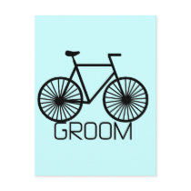 Bicycle Groom Tshirts and Gifts postcards