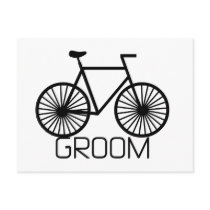 Bicycle Groom Tshirts and Gifts postcards