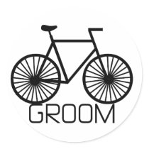 Bicycle Groom Tshirts and Gifts stickers by weddingsareus Bicycle Groom Tshirts and Gifts stickers