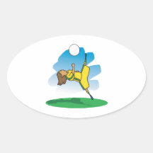 Bicycle Kick Oval Sticker