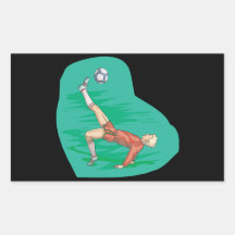 Bicycle Kick Rectangular Sticker