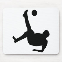 bicycle kick soccer player mousepads by Tomaniac bicycle kick soccer player mousepads