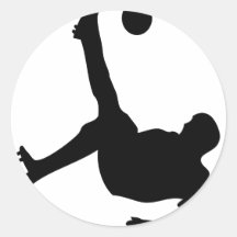 bicycle kick soccer player stickers
