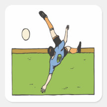 Bicycle Kick Square Sticker