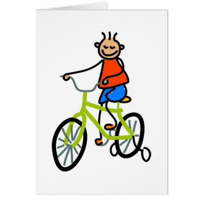 Bicycle Kid Greeting Card by prawny