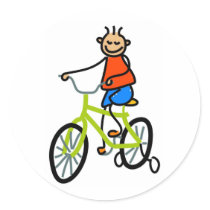 Bicycle Kid stickers by prawny Bicycle Kid stickers