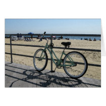 Bicycle on Asbury Park, NJ Boardwalk Greeting Card
