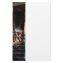 Bicycle on Porch Stationery Paper