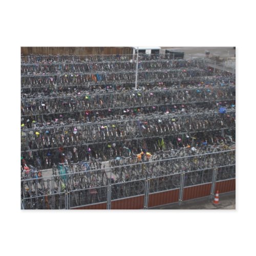 A parking place for bicycles, at a Dutch train station