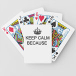 Bicycle® Poker Playing Cards Keep Calm(customize)