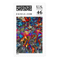 Bicycle Race Postage Stamps