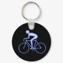 Bicycle Racing in Blue keychains