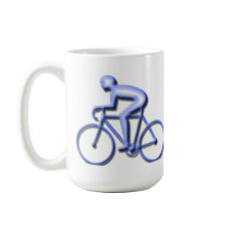 Bicycle Racing in Blue mugs