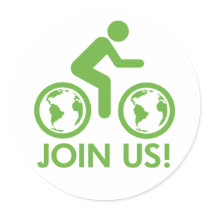 Bicycle Recycle Green Join stickers by Zerotees Bicycle Recycle Green Join stickers