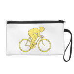 Bicycle Rider in Yellow. Wristlets