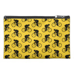 Bicycle Rider Pattern. Yellow and Black. Travel Accessory Bag