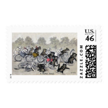 Bicycle Riding Cats Postage