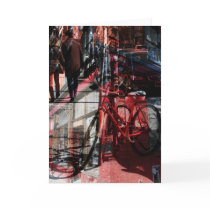 Bicycle romance greeting card
