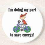 Bicycle Save Energy T-shirts and Gifts Coaster