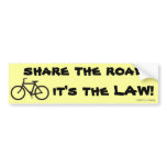 Bicycle, impart the road, it's the LAW! Bumper Sticker