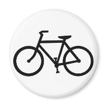bicycle silhouette refrigerator magnet