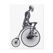 Bicycle Skeleton Postcard