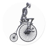 Bicycle Skeleton Round Sticker