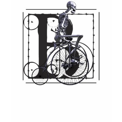 Bicycle Skeleton Tshirts by nassosvakalis