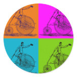 Bicycle Round Stickers