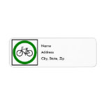Bicycle Traffic Highway Sign Custom Return Address Labels