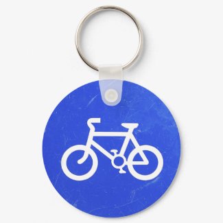 Bicycle Traffic Sign Keychain keychain