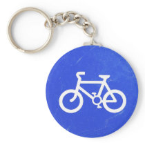 Bicycle Traffic Sign Keychain