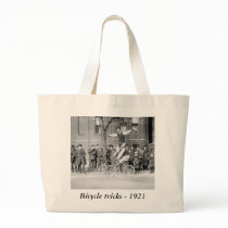 Bicycle Trick Riding, 1920s Canvas Bag