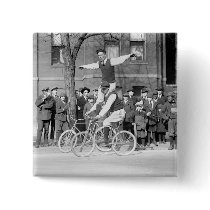 Bicycle Trick Riding, 1920s Pinback Button
