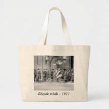 Bicycle Trick Riding, 1920s Canvas Bag