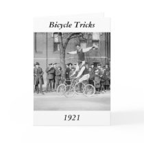 Bicycle Trick Riding, 1920s Greeting Cards