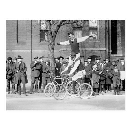 Bicycle Trick Riding, 1920s Post Cards