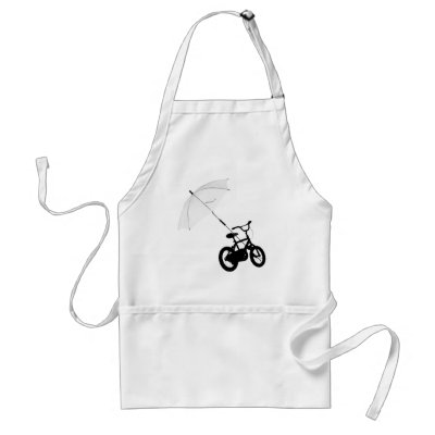 bicycle + umbrella aprons by GeoKip