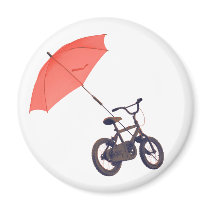 bicycle + umbrella magnets