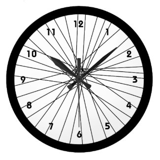Bicycle Wheel clock with numbers