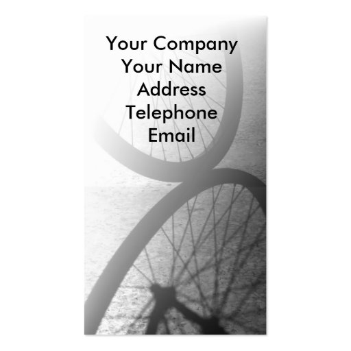 Bicycle Wheel Reflection Business Card Template (front side)