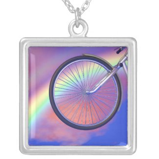 Bicycle Wheelie necklace