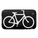 Bicycle: White on Black Iphone 3 Tough Cover