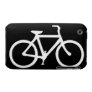 Bicycle: White on Black Iphone 3 Cases