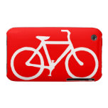 Bicycle: White on Red Iphone 3 Cases