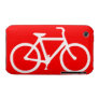 Bicycle: White on Red Iphone 3 Cases